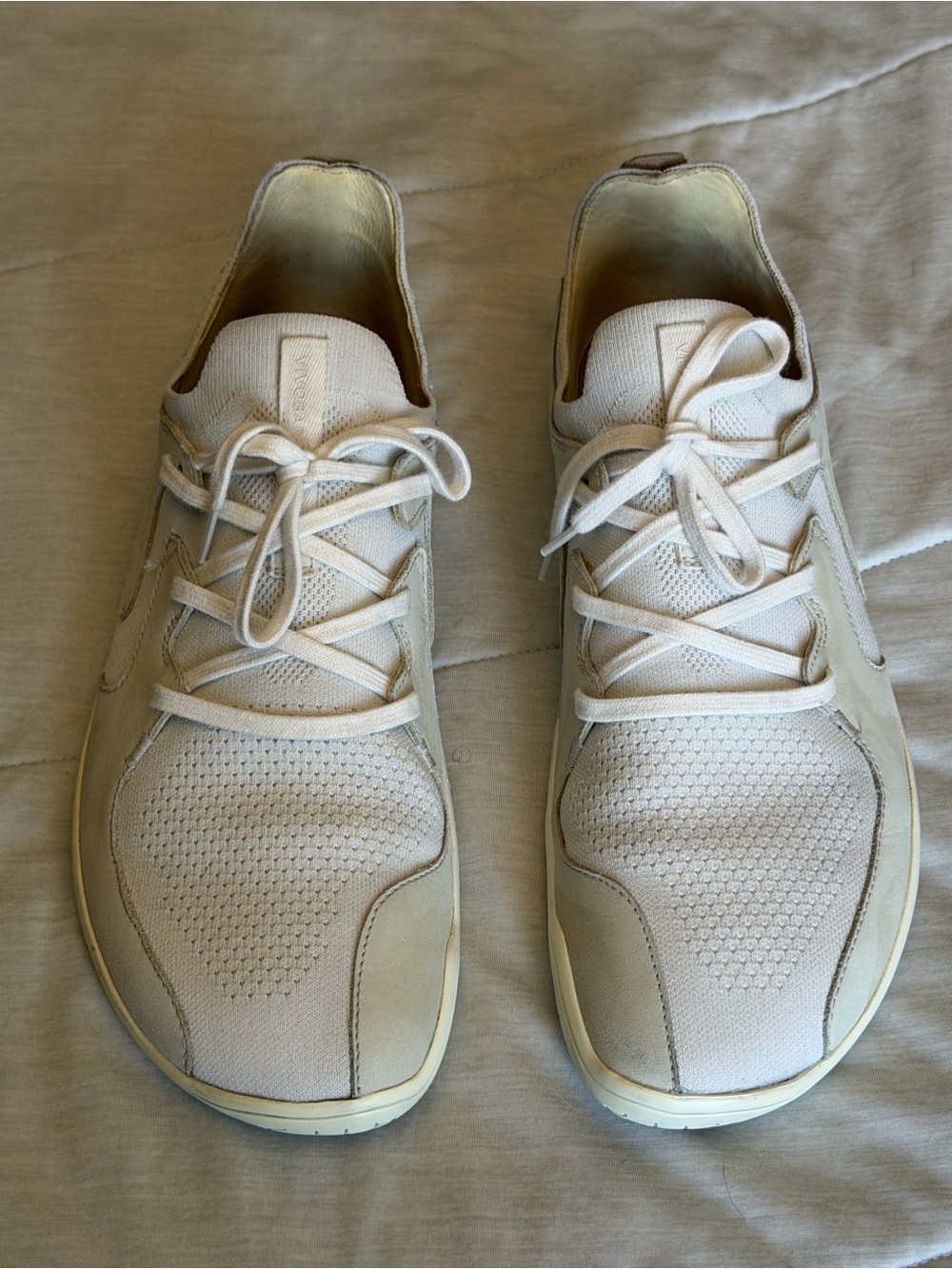 Vivobarefoot Men's Lightweight Casual Sneakers in Off-White size 46